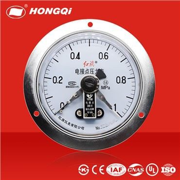 YX-150ZT Axial Electric Contact เครื่องวัดความดันสูญญากาศพร้อมหน้าแปลน
